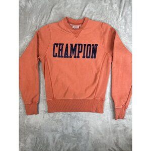 Women’s Vintage Reverse Weave Champion Sweater Orange Size X-small